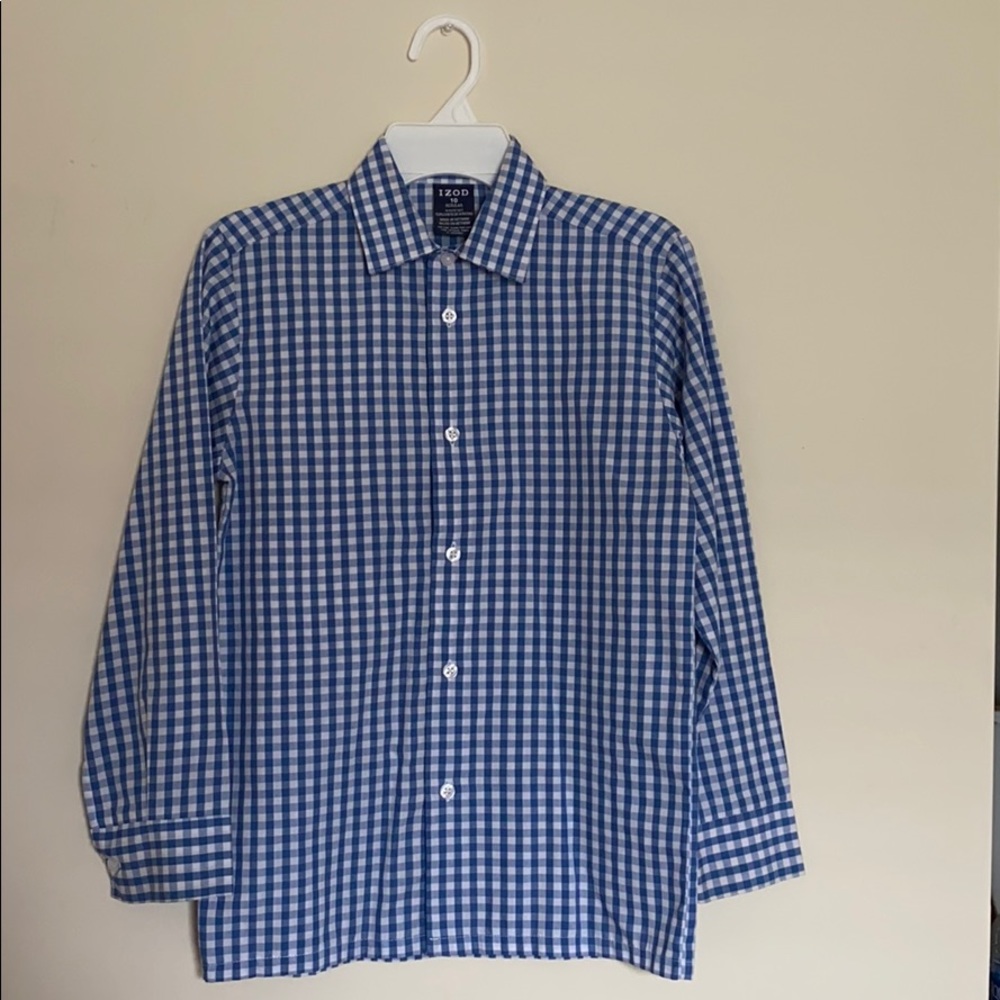 Izod Boy’s Long Sleeves Button Down Shirt Size 10